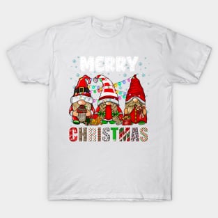 Merry Christmas Gnome Family Funny Xmas Tree Women Men Kids T-Shirt